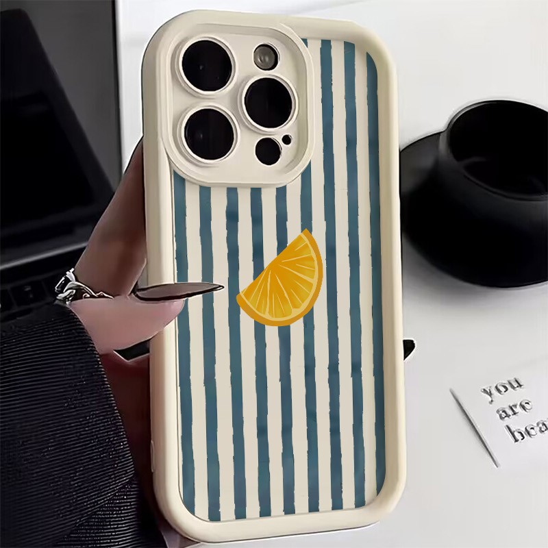 X Phone Accessories - Listrado limão fatia padrão caso de