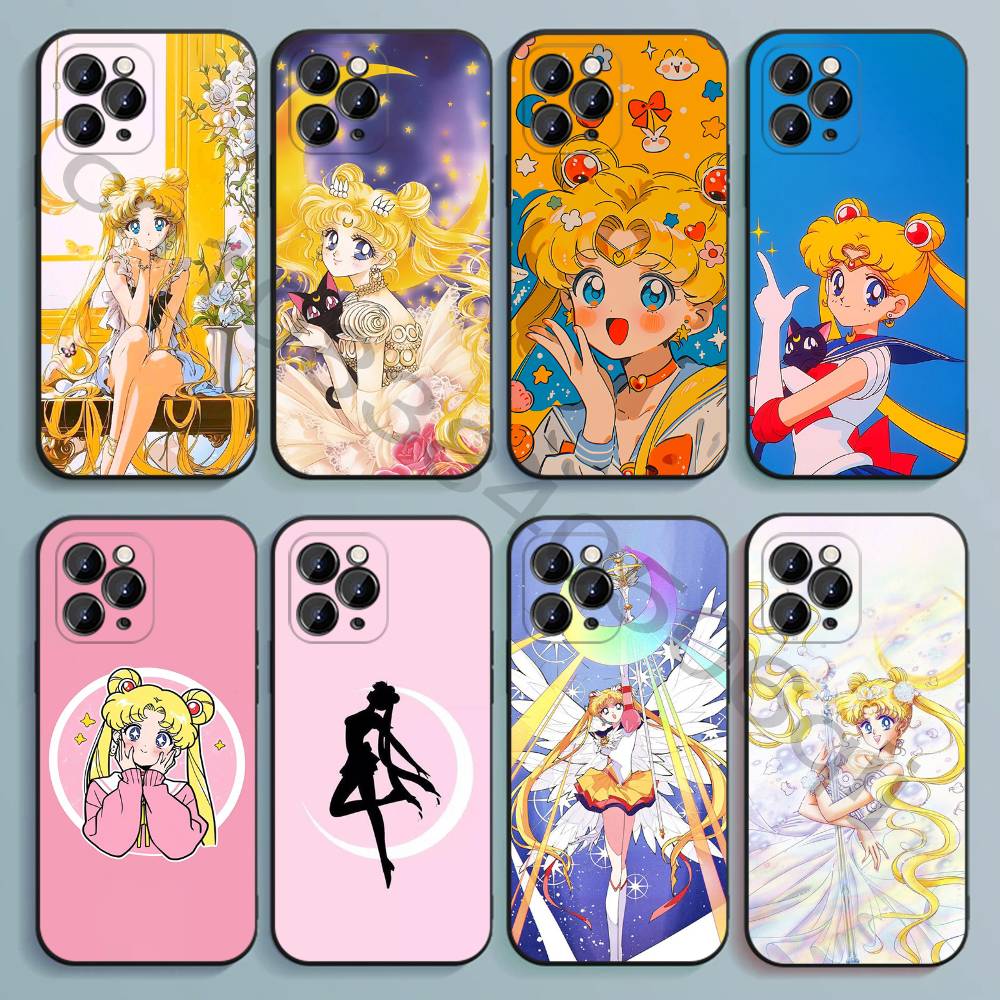 Phone Accessories Logo - Capa de Celular Sailor Moon Preta