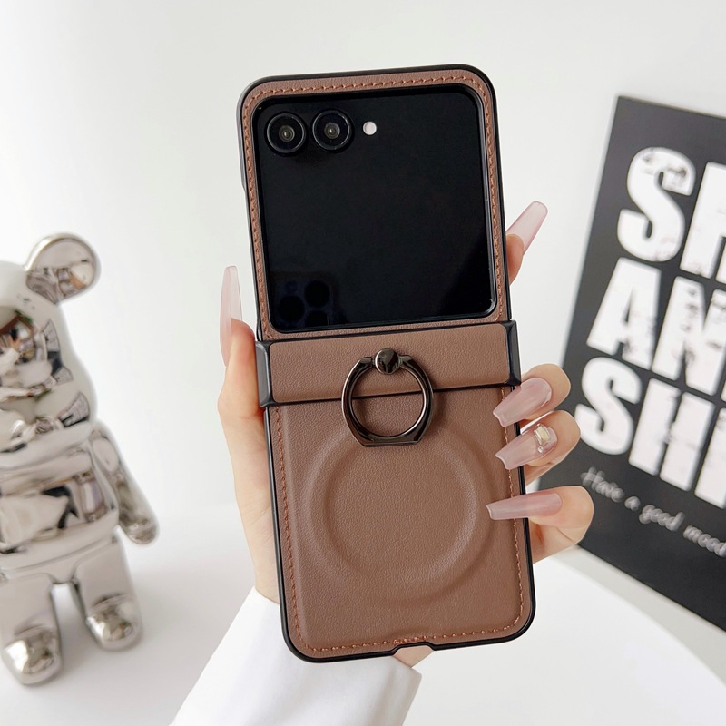 Phone Accessories Popsocket - Capa de Couro com Suporte Magnético