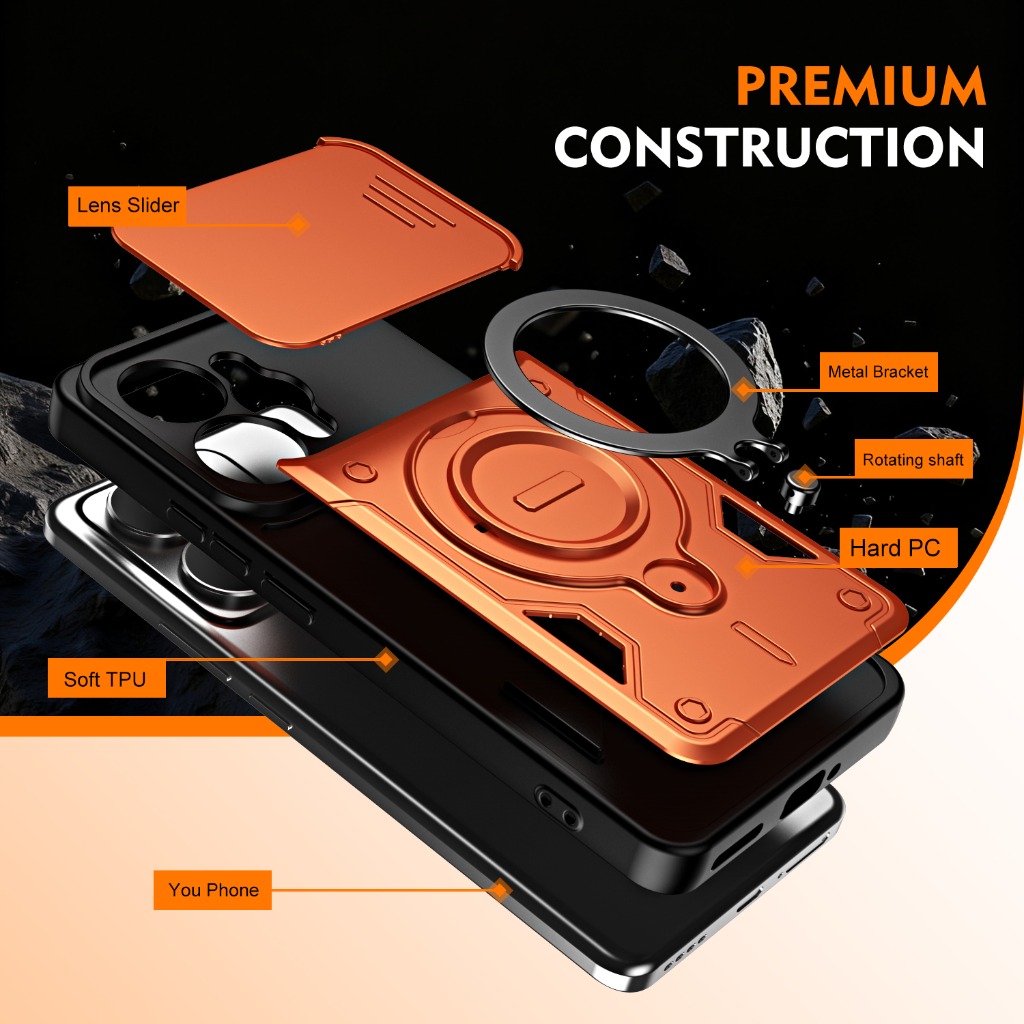 Capa de Telefone à Prova de Ch - Phone Kickstand Ring avaliação e preço